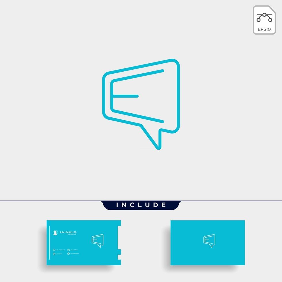 letter e chat logo sjabloonontwerp vector