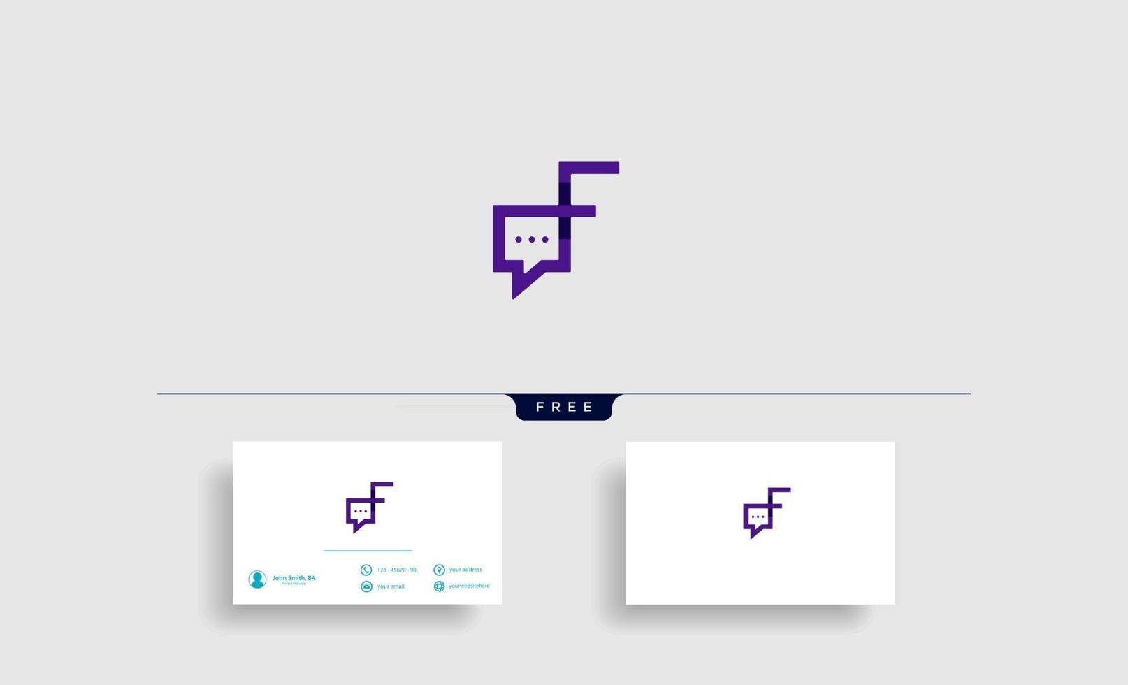 letter f chat logo sjabloonontwerp vector