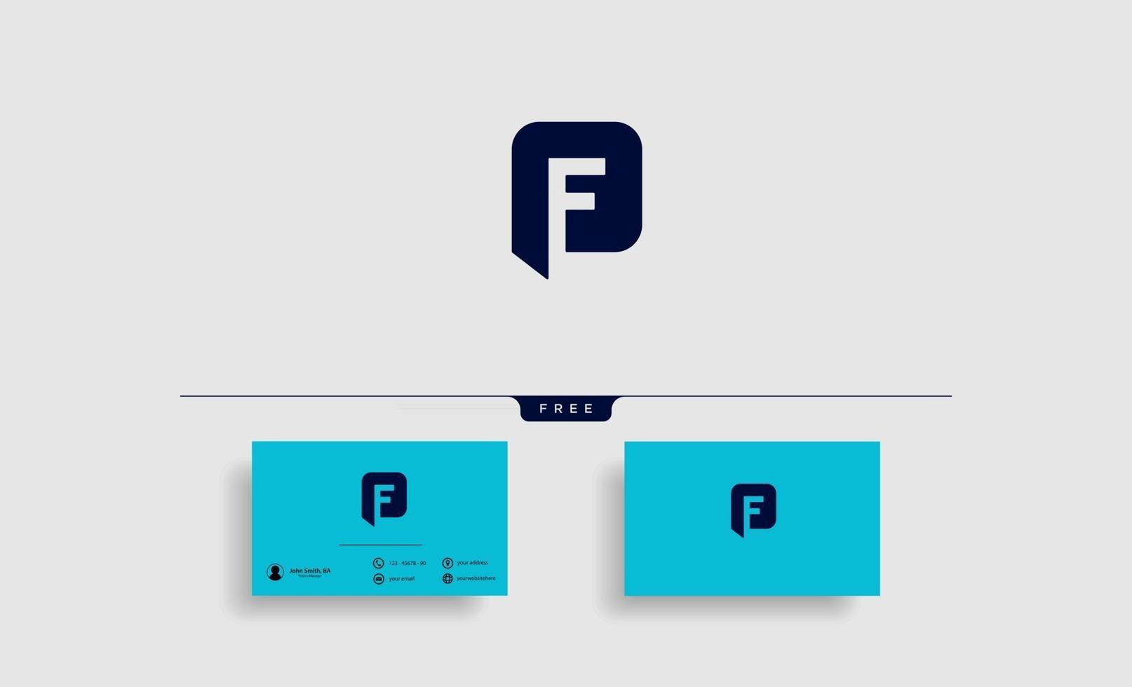 letter f chat logo sjabloonontwerp vector