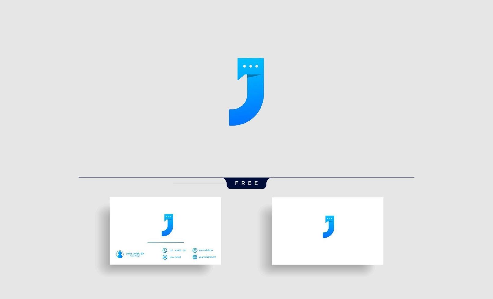 letter j chat logo sjabloonontwerp vector