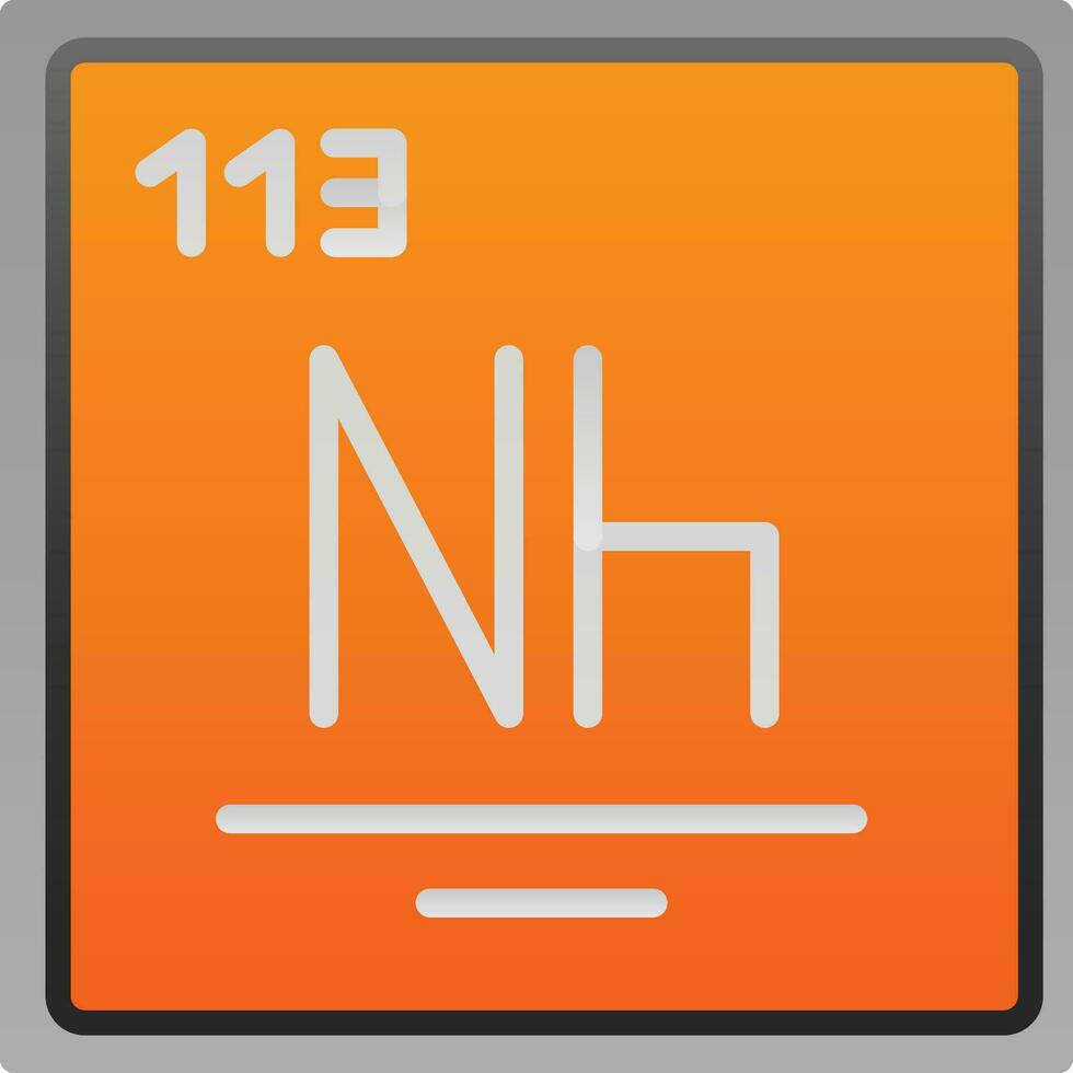 nihonium vector icoon ontwerp