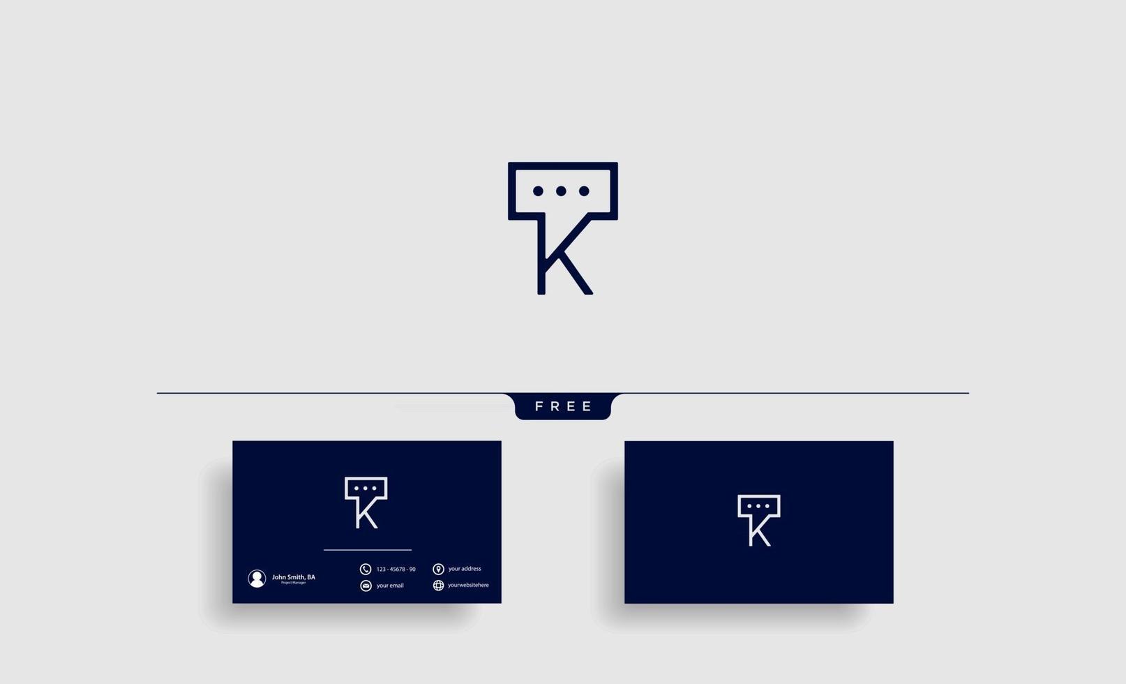 letter k chat logo vector sjabloonontwerp
