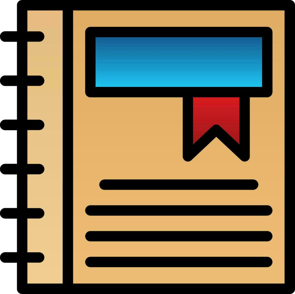 dagboek vector icoon ontwerp
