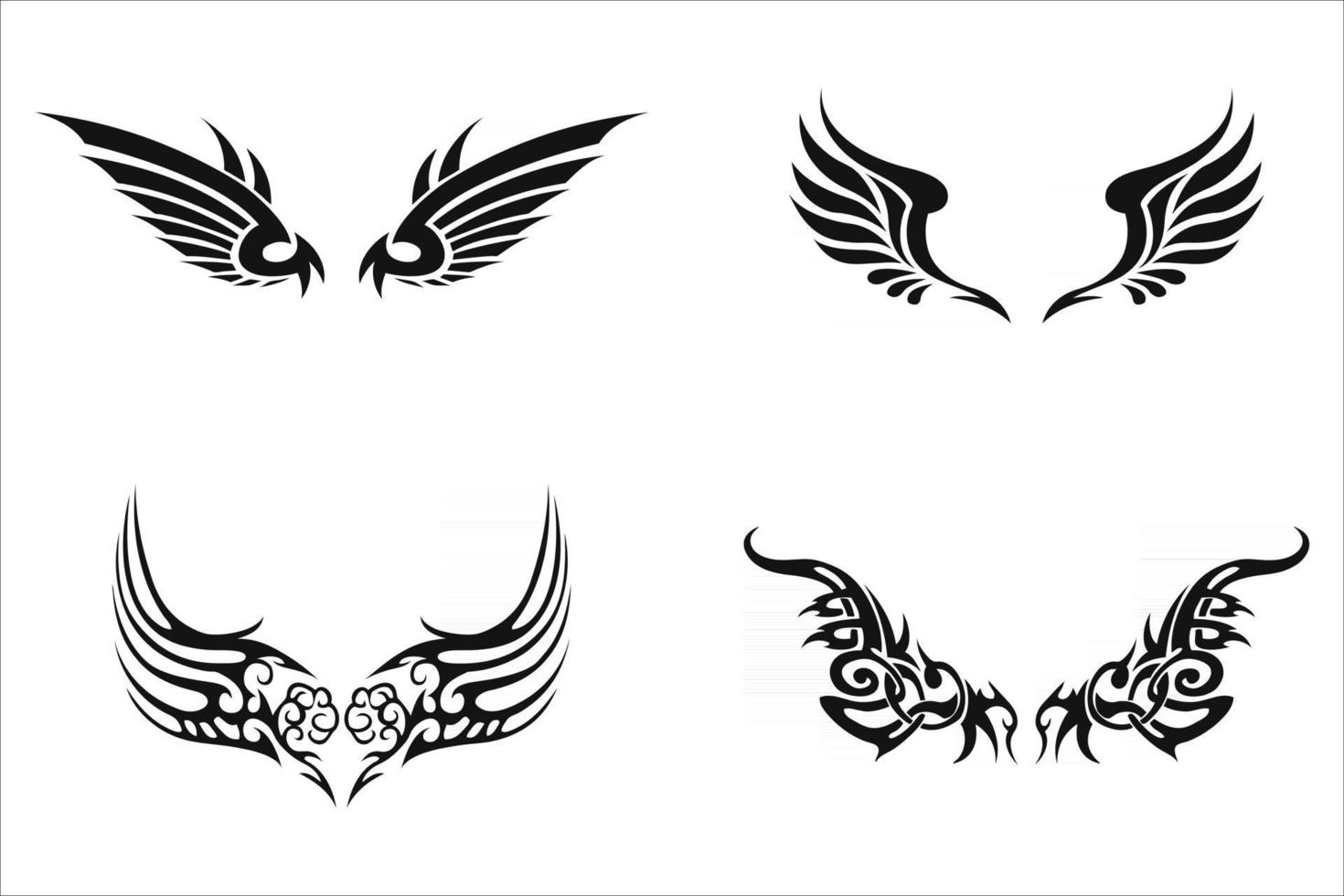 tribal tattoo set vector