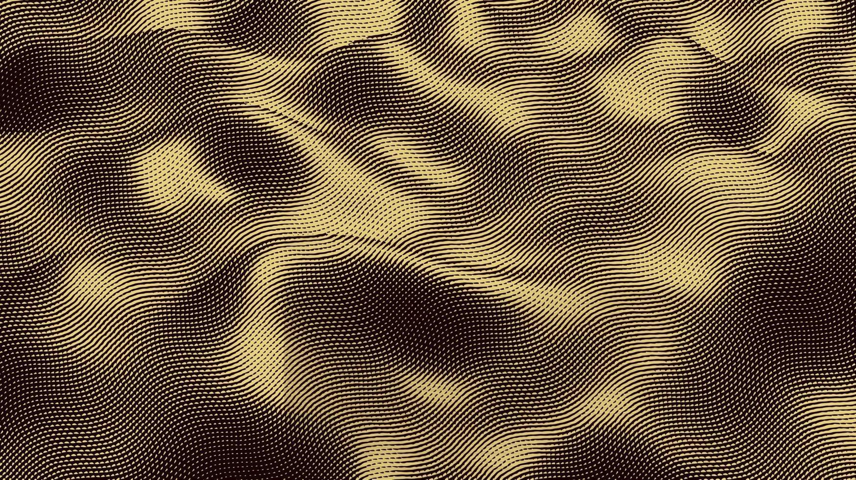 abstracte gouden golf vector achtergrond gemaakt in graveren stijl