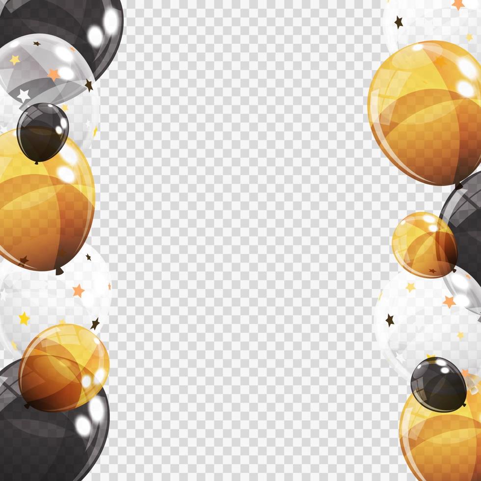 groep van kleur glanzend helium ballonnen met lege pagina geïsoleerd vector