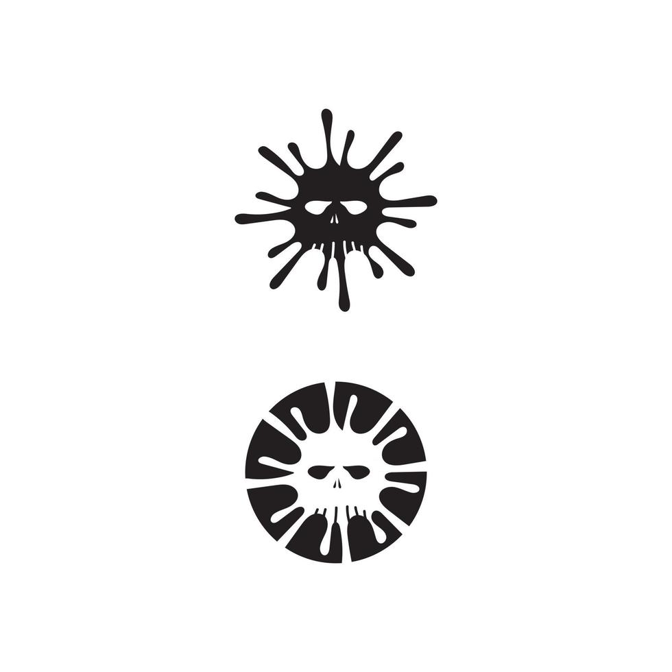 virus corona virus vector en masker ontwerp logo pictogram