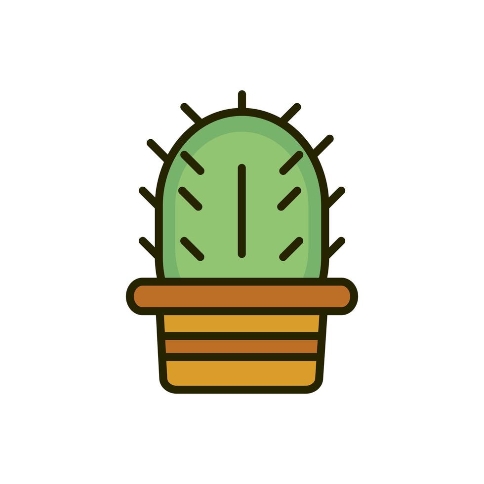 ingemaakte cactus woestijn plant aard tekening vector