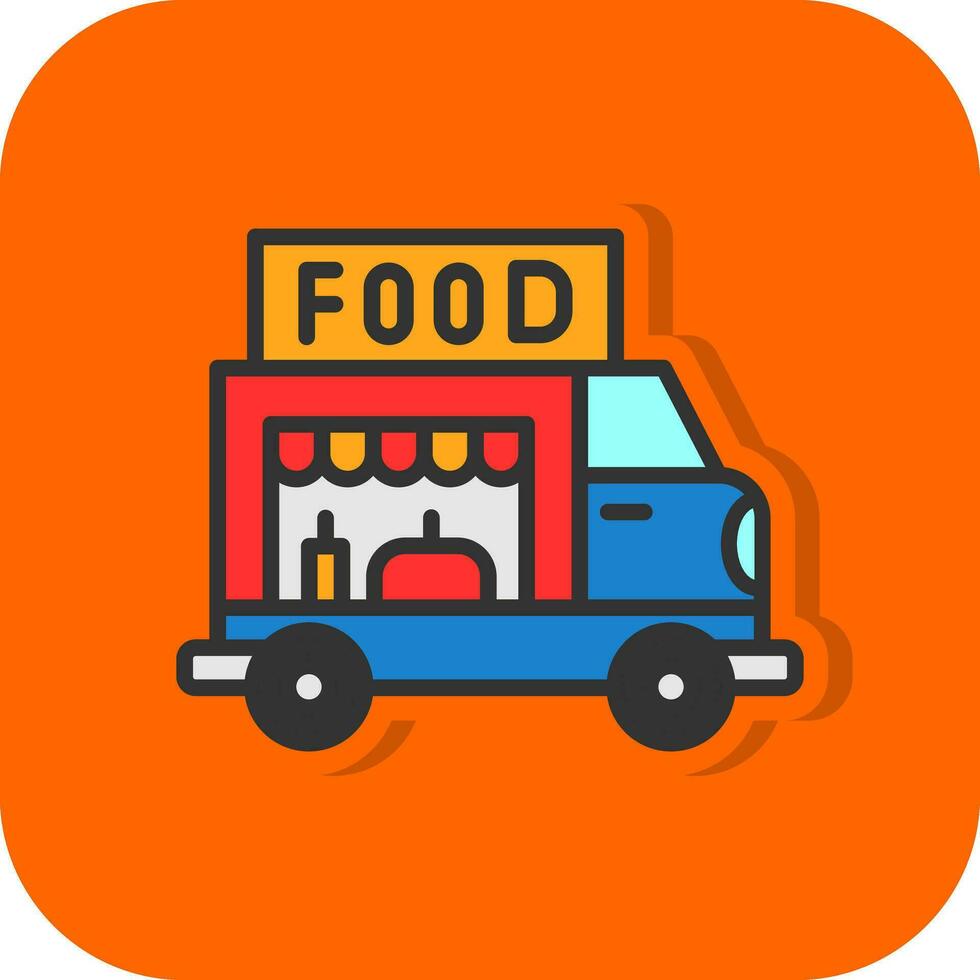 voedsel vrachtauto vector icoon ontwerp