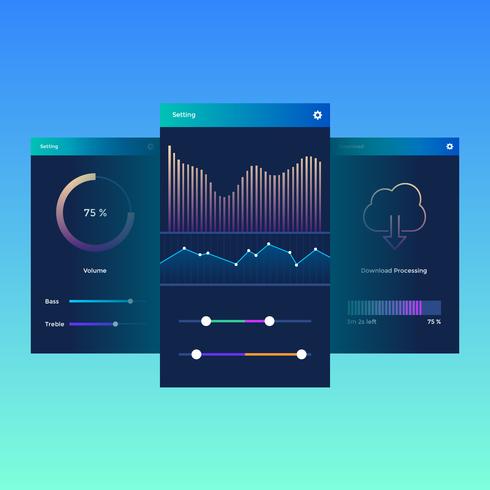 Diagrammen instellen Ui Kit Vector