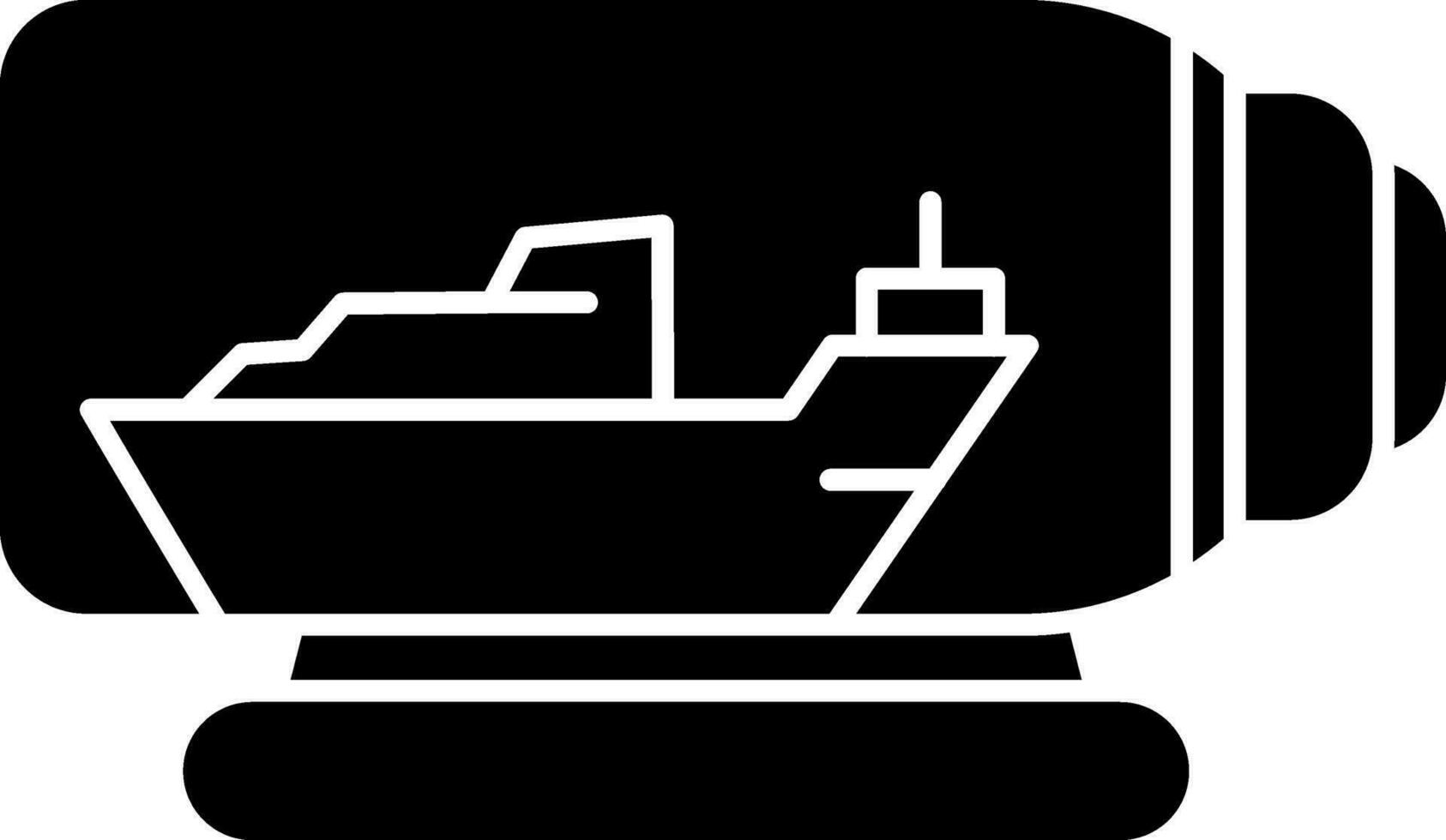 schip in een fles vector icoon ontwerp