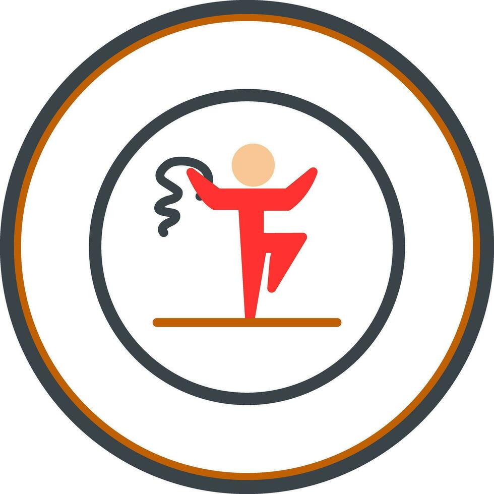 ritmisch gymnastiek vector icoon ontwerp