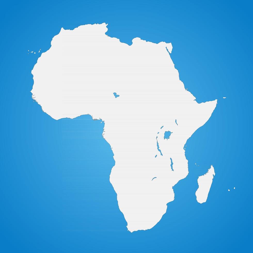 de politieke gedetailleerde kaart van het continent afrika met landsgrenzen vector