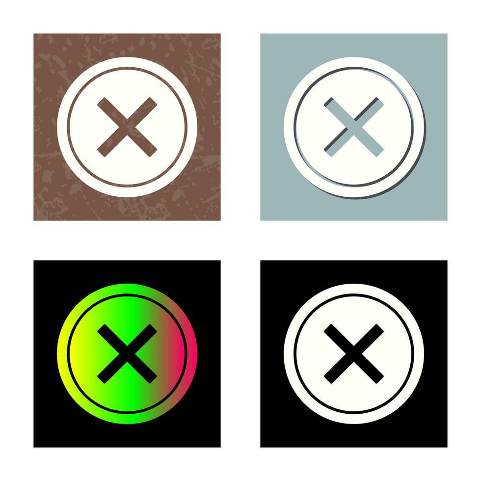Doen niet kruis vector icoon