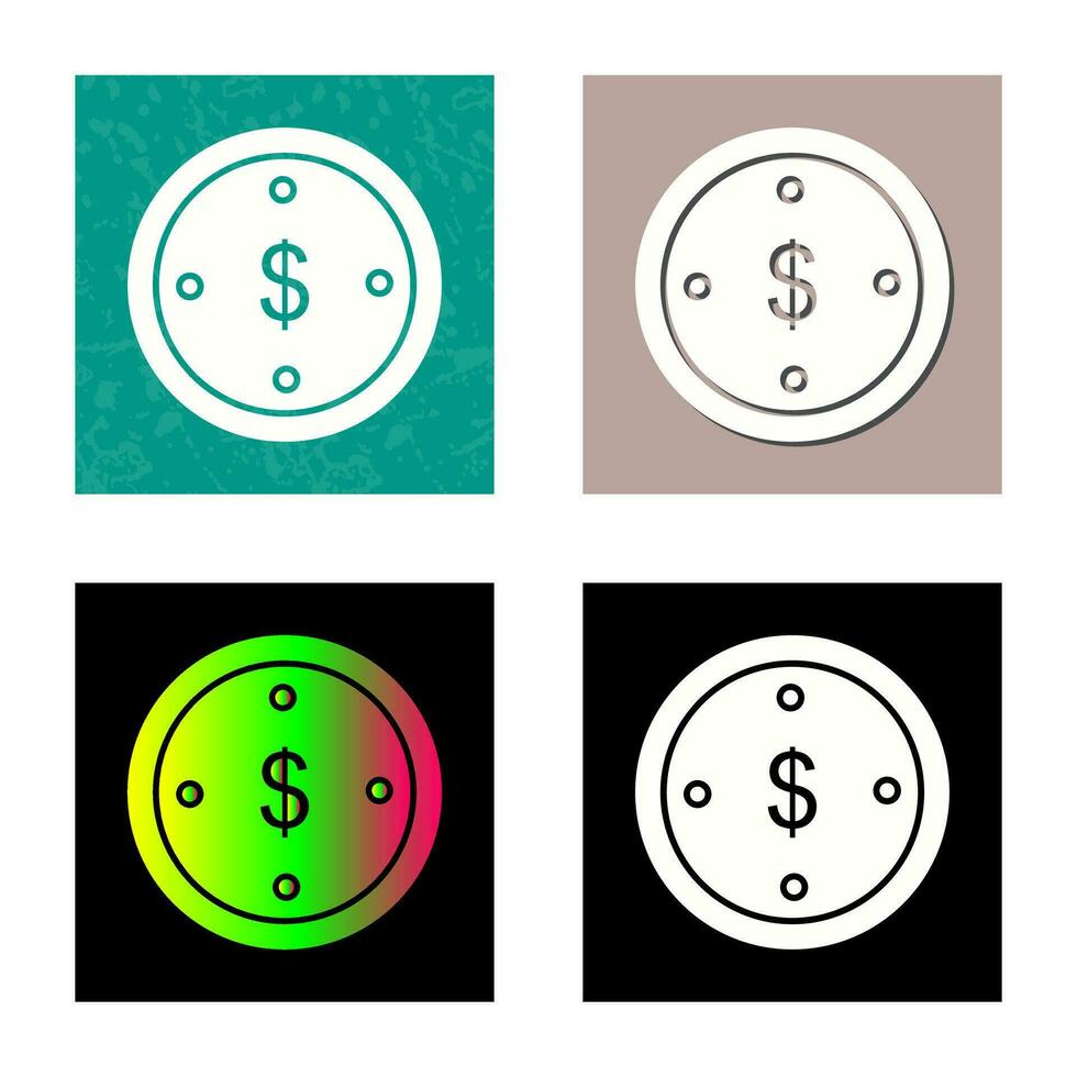 dollar munt vector pictogram