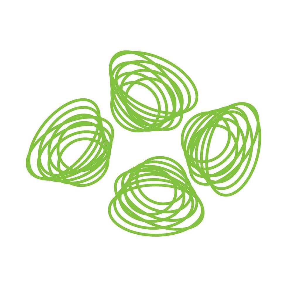 vector illustratie van een reeks van groen ringen Aan een wit achtergrond. fractal abstract combinatie