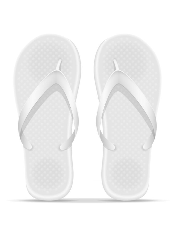 strand slippers voorraad vectorillustratie geïsoleerd op een witte achtergrond vector