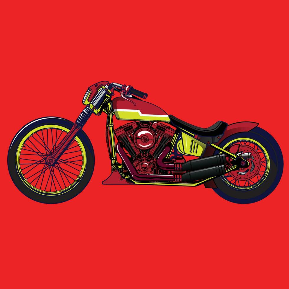 motorfiets klassiek ontwerp vector