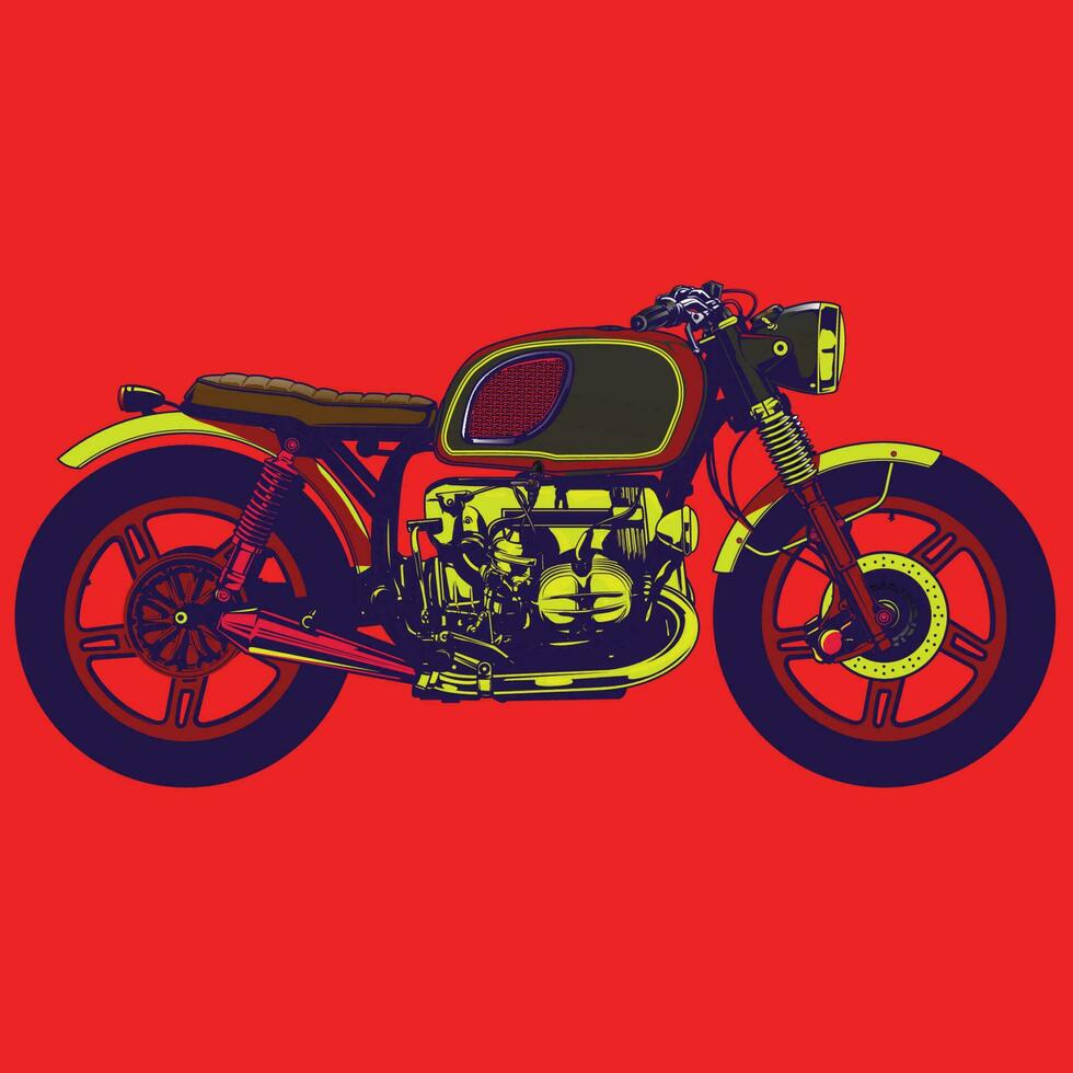 motorfiets klassiek ontwerp vector