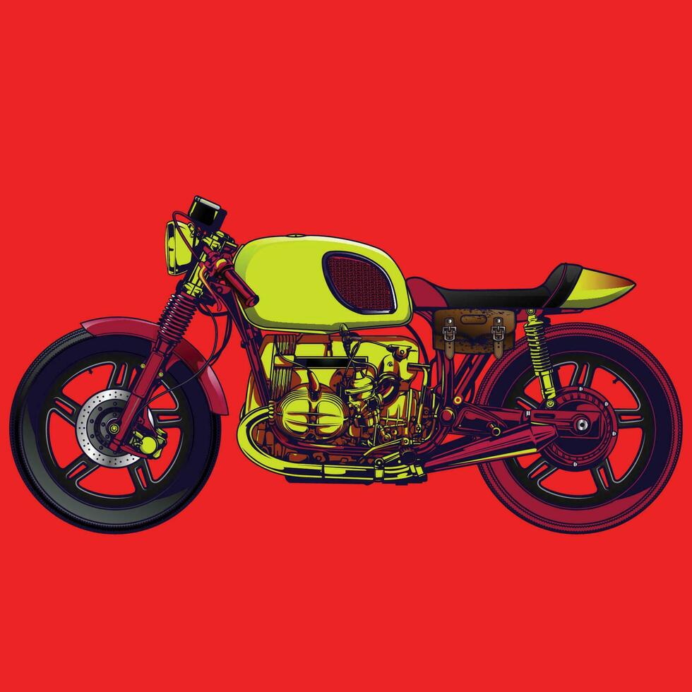 motorfiets klassiek ontwerp vector