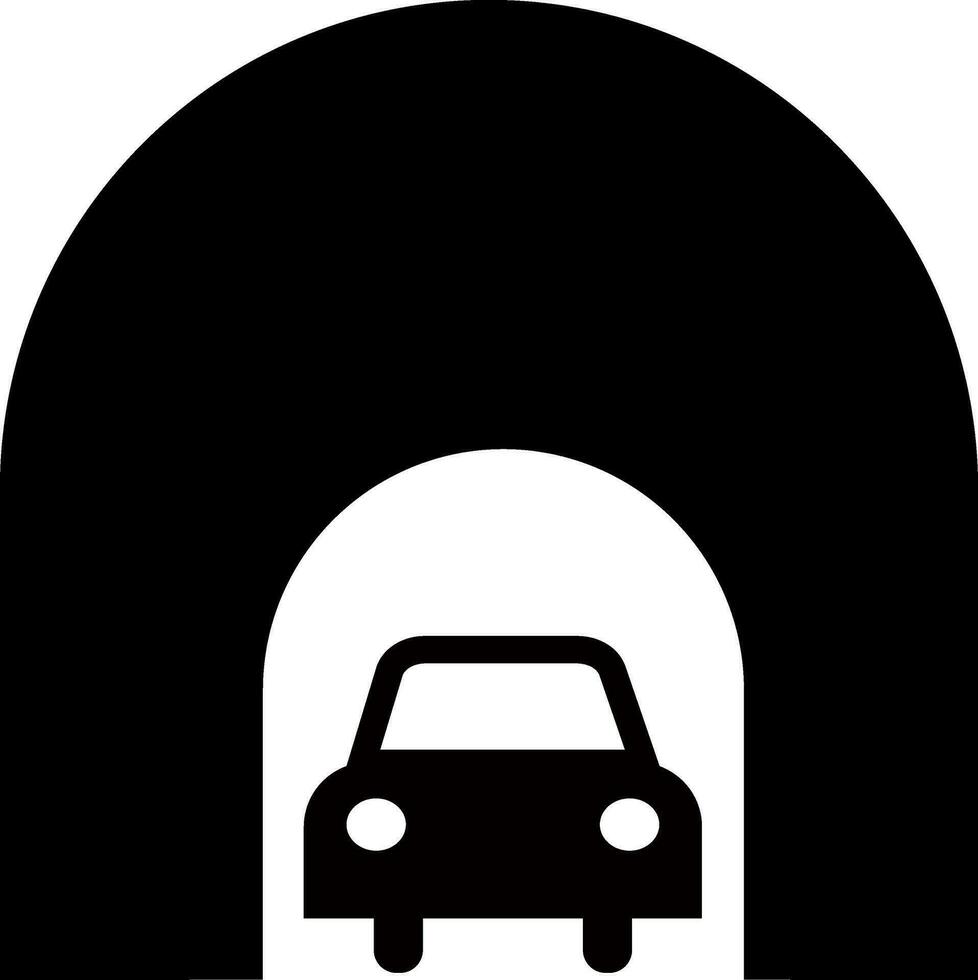 ondergronds tunnel icoon met auto. vector