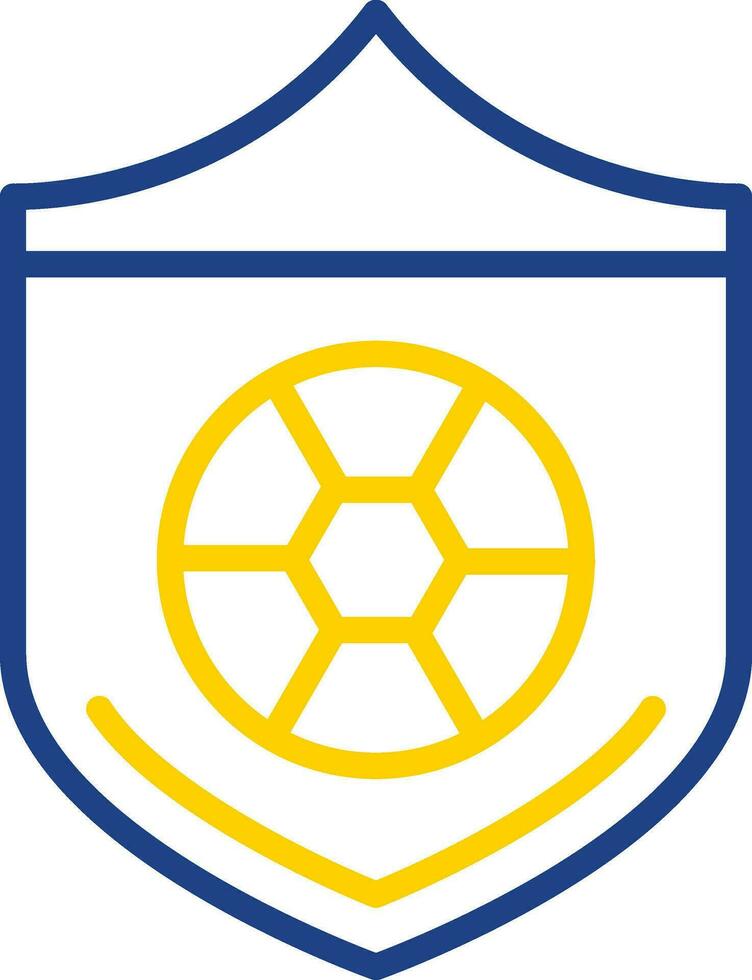 voetbal bal Aan een schild vector icoon ontwerp