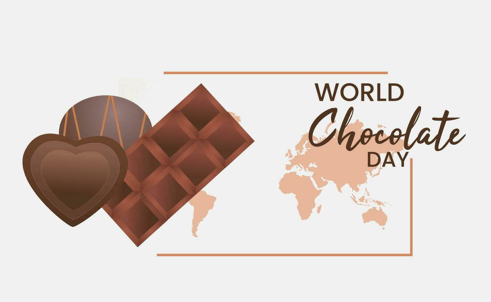 vector ontwerp wereld chocola dag 6 juli, vlak ontwerp. vlak ilustration