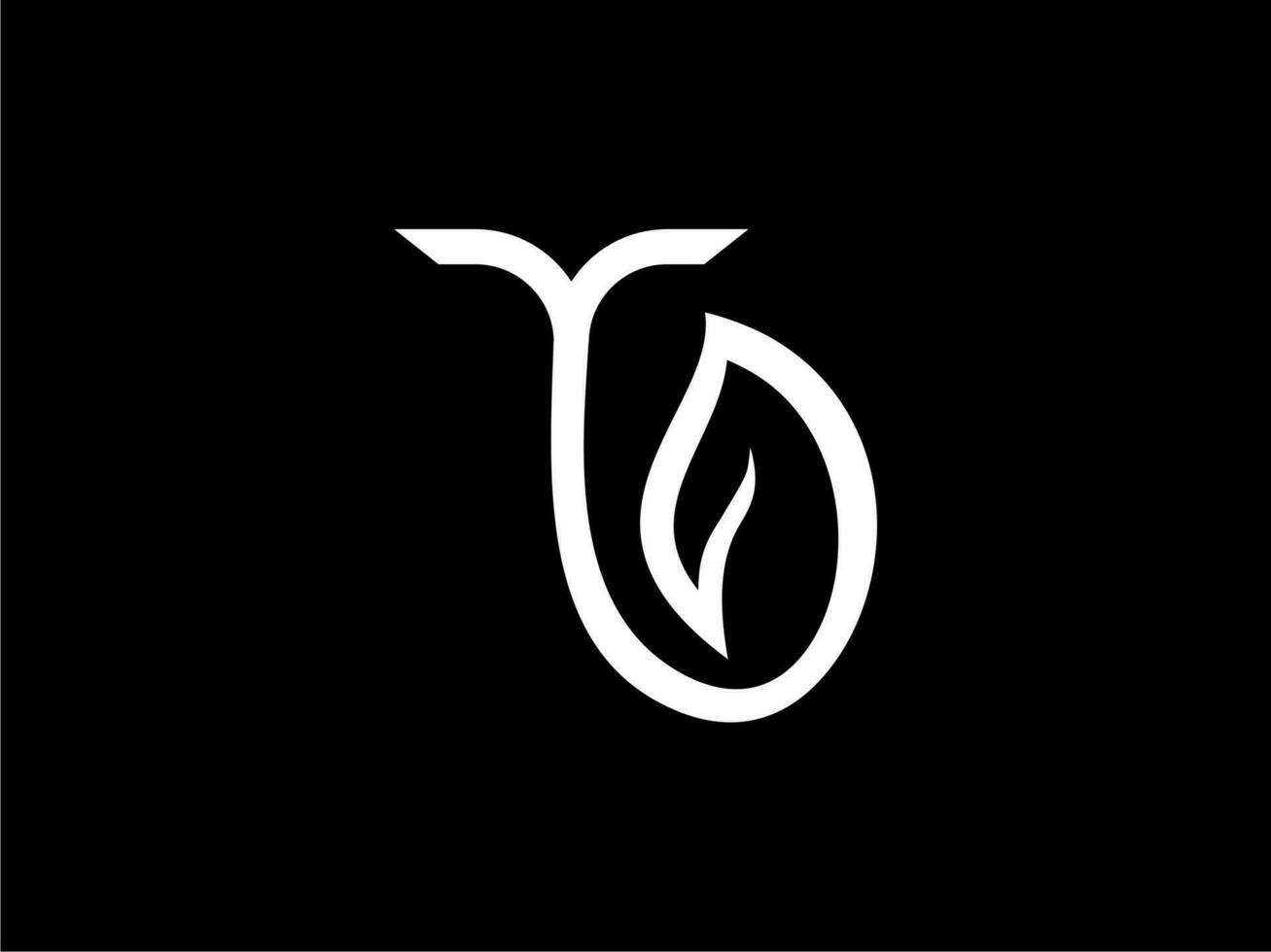 elegant brief t met blad logo ontwerp sjabloon, universeel premie brief logo vector