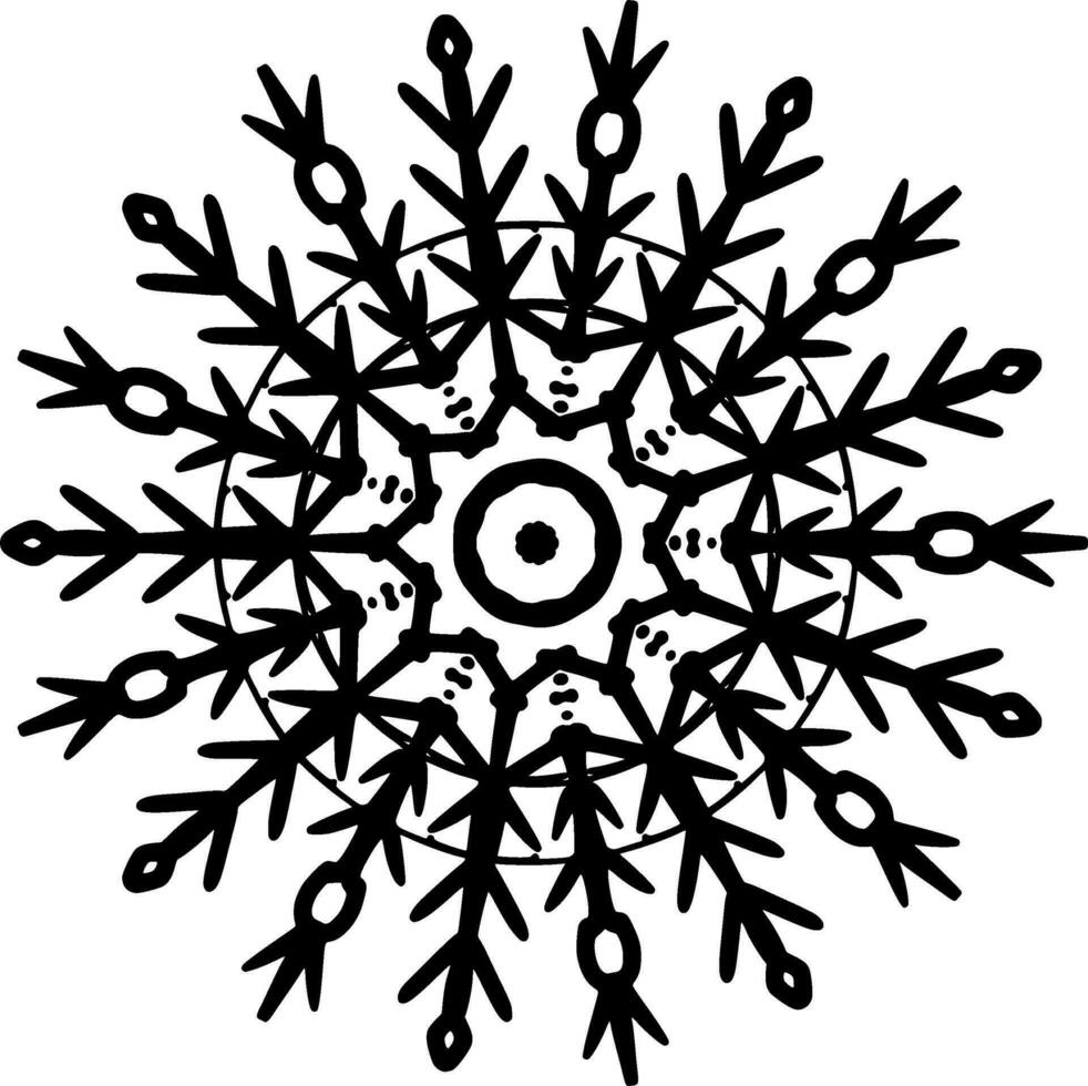 monochroom etnisch mandala ontwerp. anti stress kleur bladzijde voor volwassenen. hand- getrokken zwart en wit vector illustratie