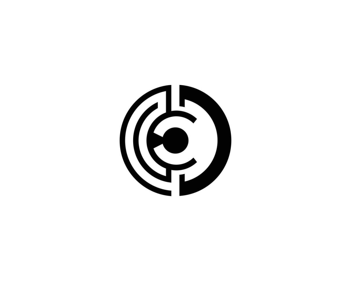 eerste cyber veiligheid brief CD en dc abstract logo ontwerp vector icoon.