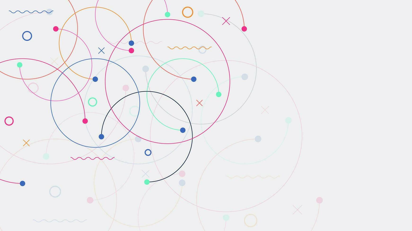 plexus cirkels verbinding voor globaal communicatie, groot gegevens visualisatie, wetenschap en technologie achtergrond ontwerp. vector illustratie.