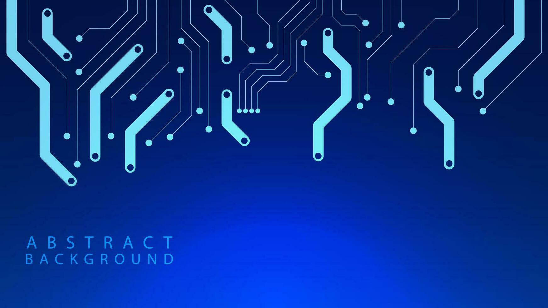 abstract stroomkring bord technologie concept. blauw scifi pcb. groot gegevens visualisatie, globaal verbinding en digitaal communicatie achtergrond ontwerp. vector illustratie.