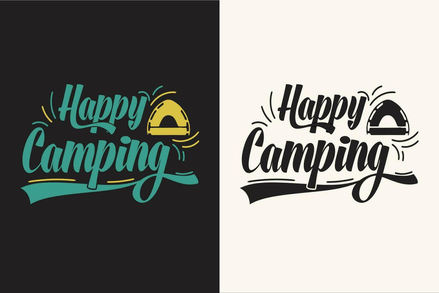 camping t overhemd ontwerp retro wijnoogst kleur afdrukken klaar bestanden vector