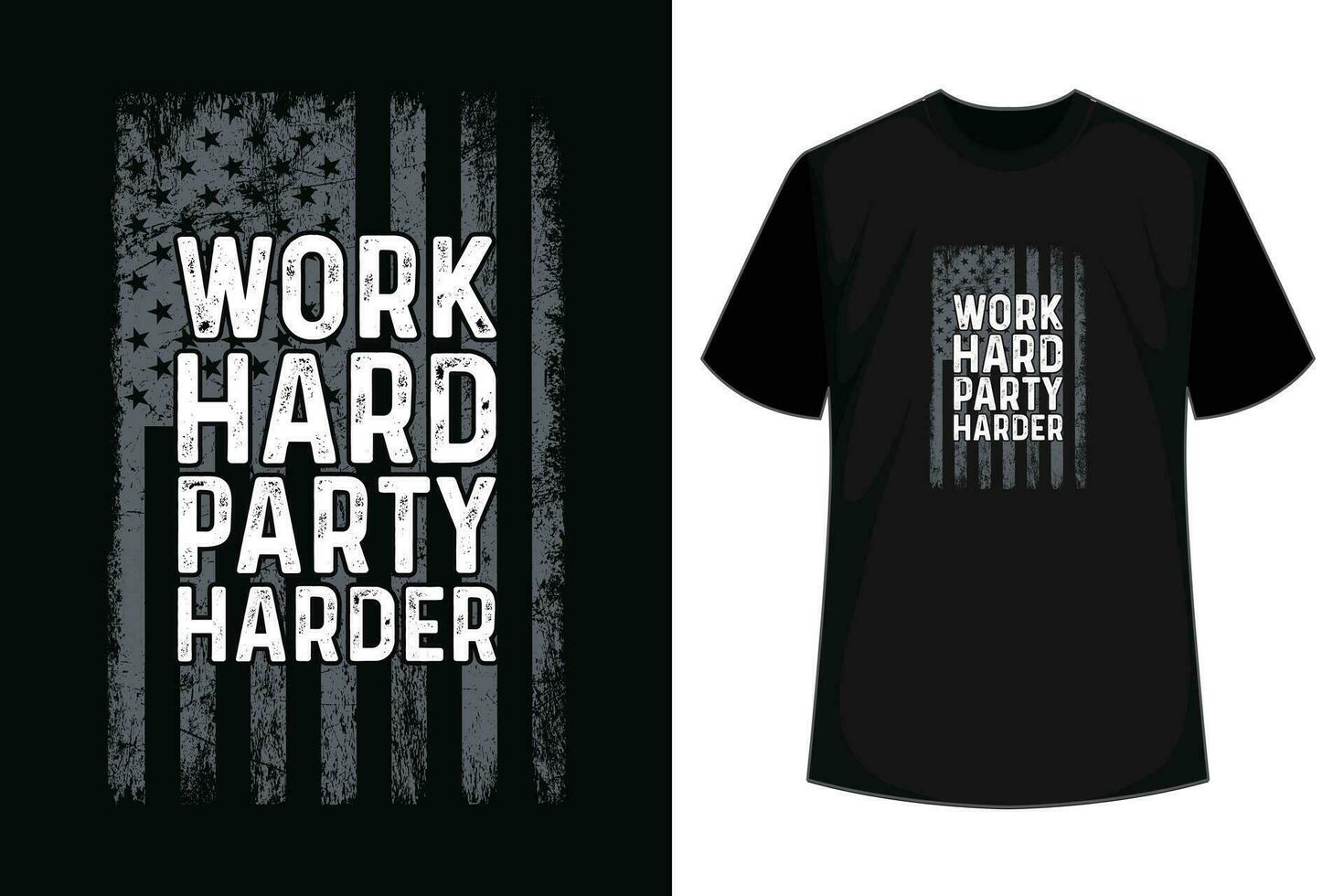 werk moeilijk partij moeilijker t-shirt ontwerp sjabloon vector