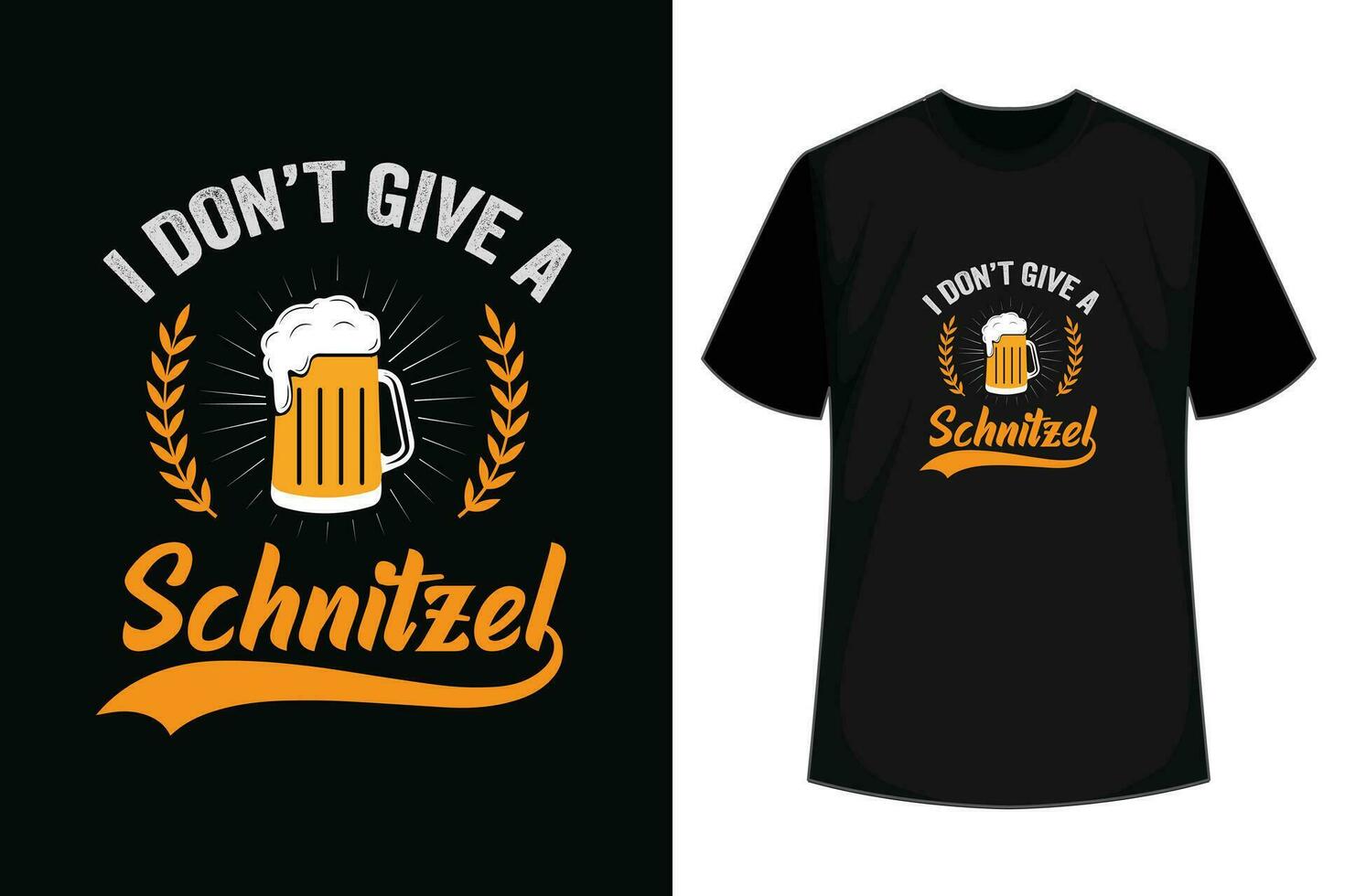 ik niet doen geven een schnitzel oktoberfeest bier festival t-shirt vector