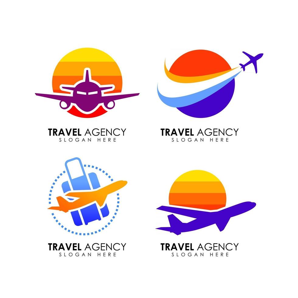 reisbureau logo ontwerpsjabloon vector