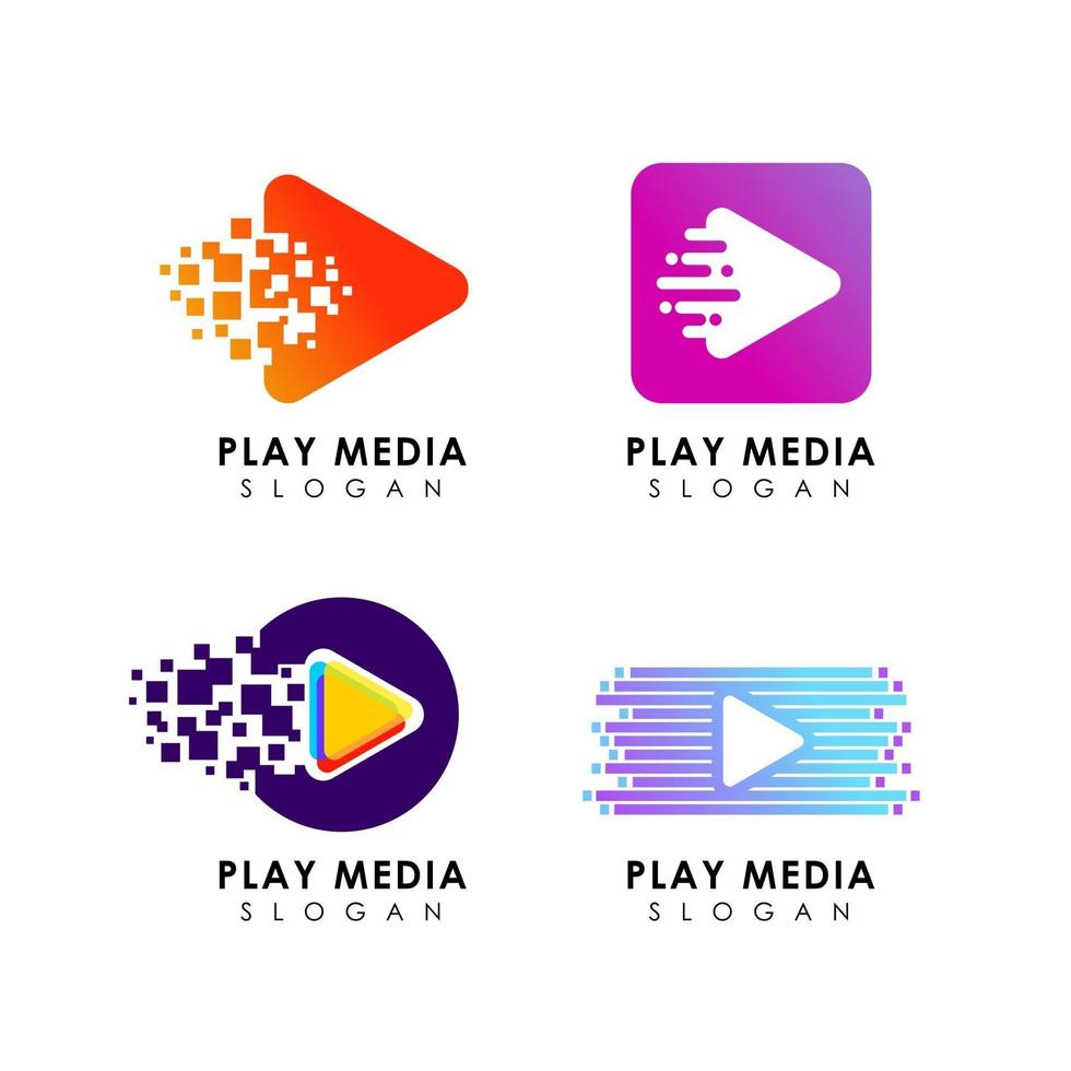 ontwerpsjabloon voor media-logo afspelen vector