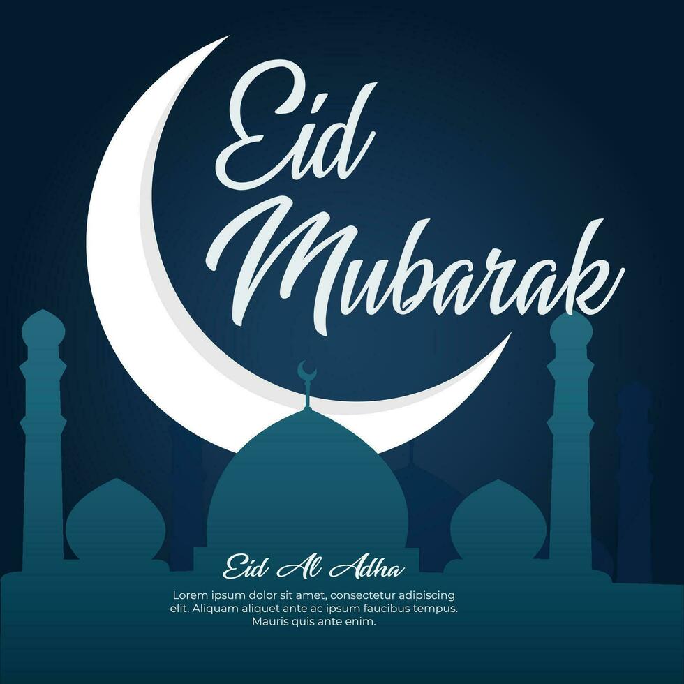 vector eid al aadhar mubarak poster ontwerp