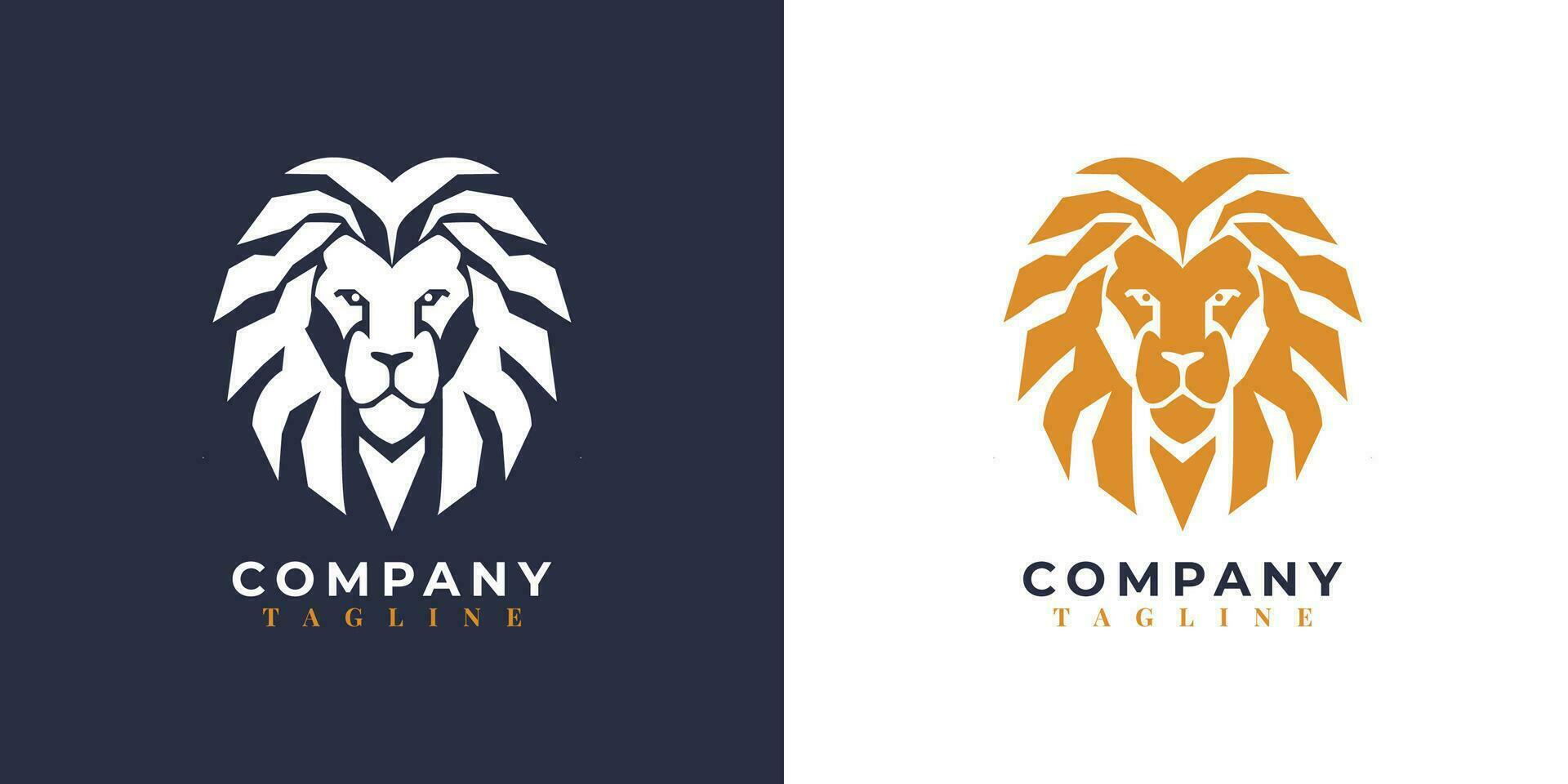 leeuw hoofd logo sjabloon ontwerp vector