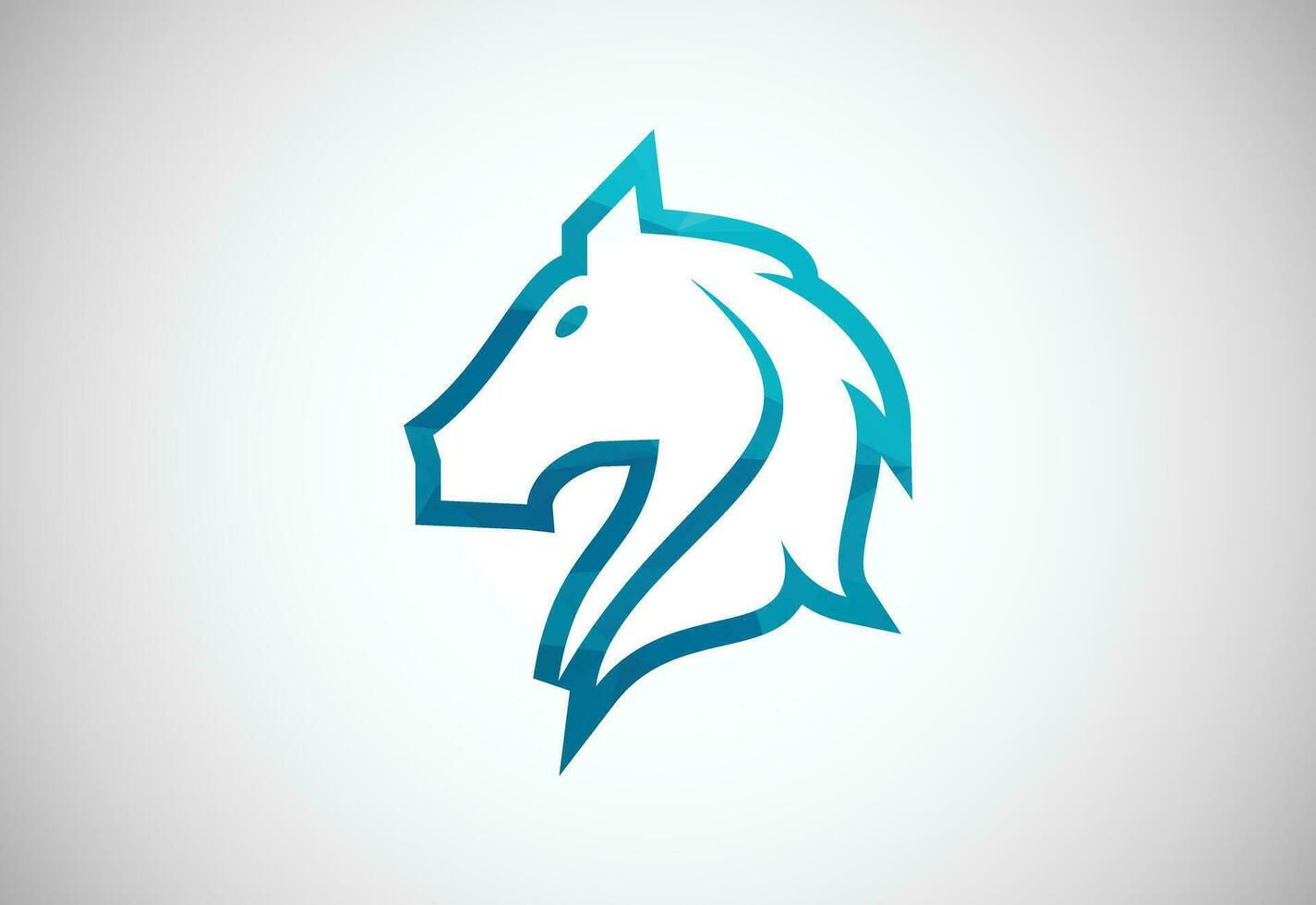 laag poly en creatief paard hoofd logo ontwerp vector ontwerp sjabloon