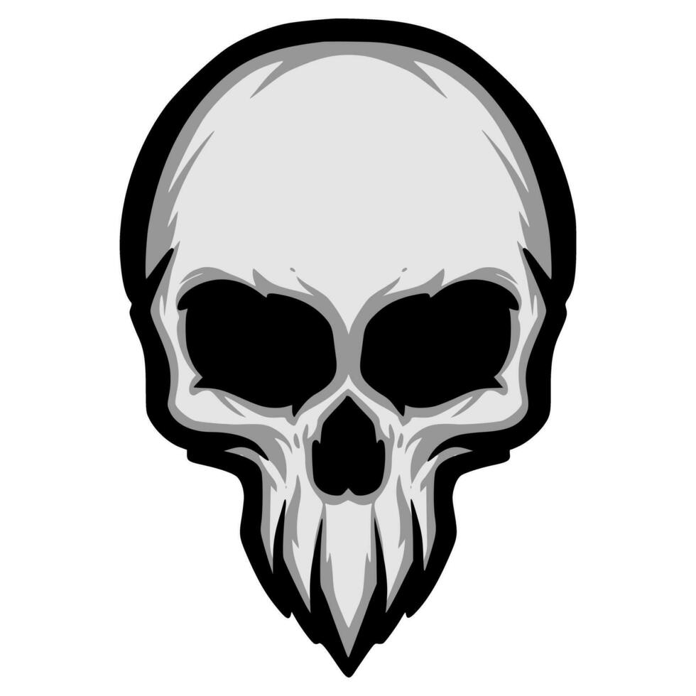 schedel illustratie mascotte logo kunst vector