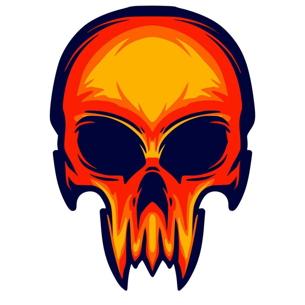 schedel illustratie mascotte logo vector