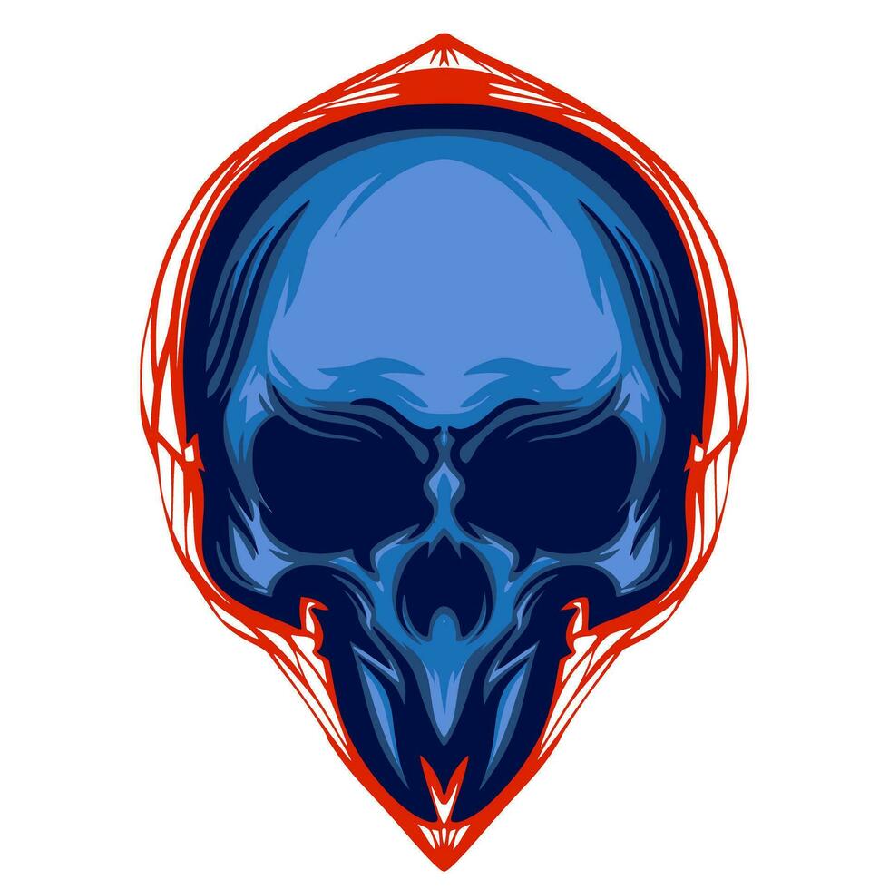 schedel kunst illustratie mascotte logo vector