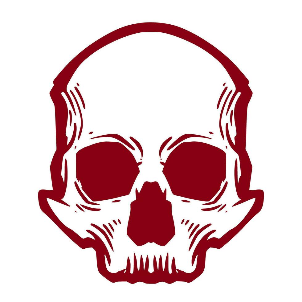 schedel illustratie mascotte logo vector