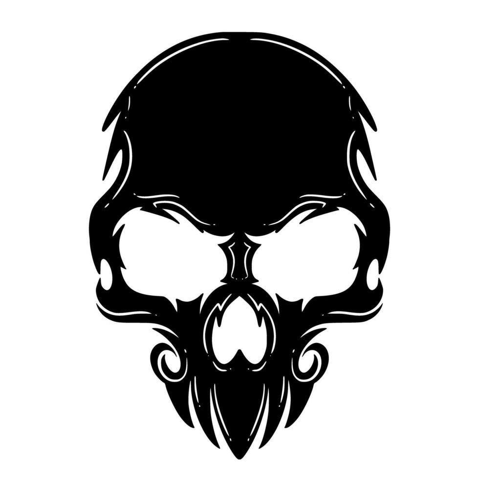 schedel hoofd illustratie kunst logo mascotte vector
