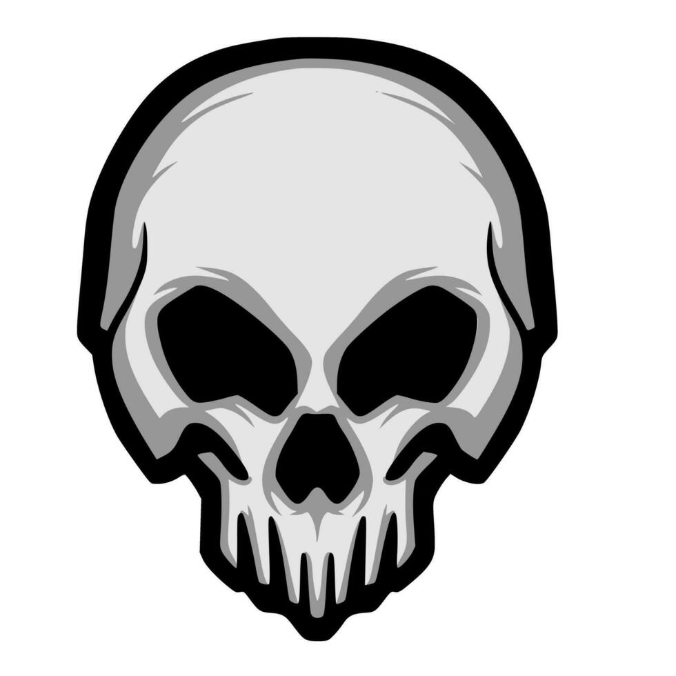 schedel illustratie mascotte logo kunst vector