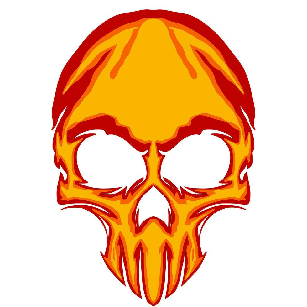 schedel illustratie kunst mascotte logo vector