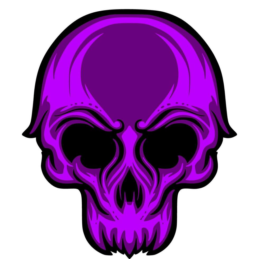 schedel hoofd illustratie mascotte logo vector