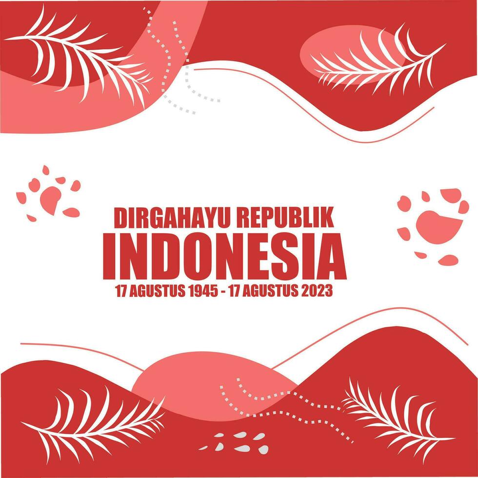 gelukkige indonesië onafhankelijkheidsdag viering vector sjabloon ontwerp illustratie