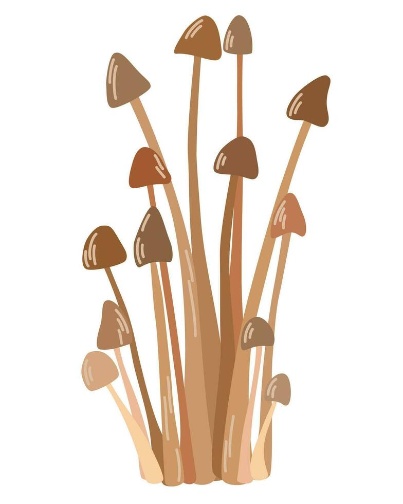 giftig champignons. paddenstoel. wild Woud champignons in herfst. vector hand- trek illustratie geïsoleerd Aan de wit achtergrond.